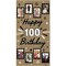 Big Dot of Happiness 100th Birthday Kraft Photo Banner, Happy 100th Birthday Brown Paper Photo Display 4x6 Pictures, Milestone Decor – 1 Ct